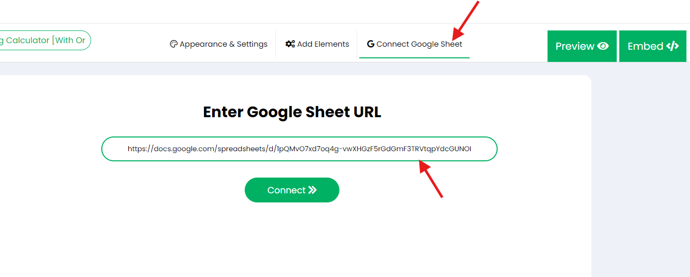 Replacing G-sheet URL with copied Sheet URL